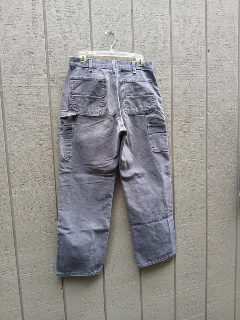 Carhartt Grey Workwear Pants 32 x 30 Heavy Duty Carpenter Distressed Painters